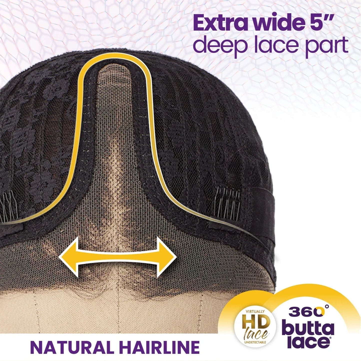Sensationnel Glueless Butta 360 HD Lace Front Wig Unit 5 - 360 Lace, Glueless, Pre-Plucked Hairline